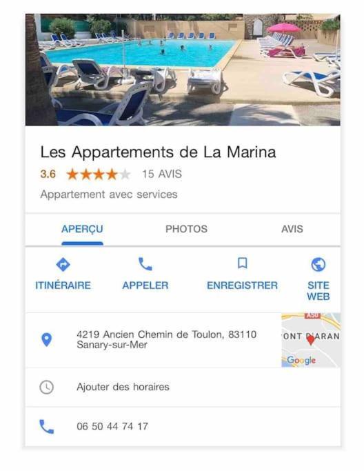 Les Appartements De La Marina Sanary-sur-Mer Exterior foto